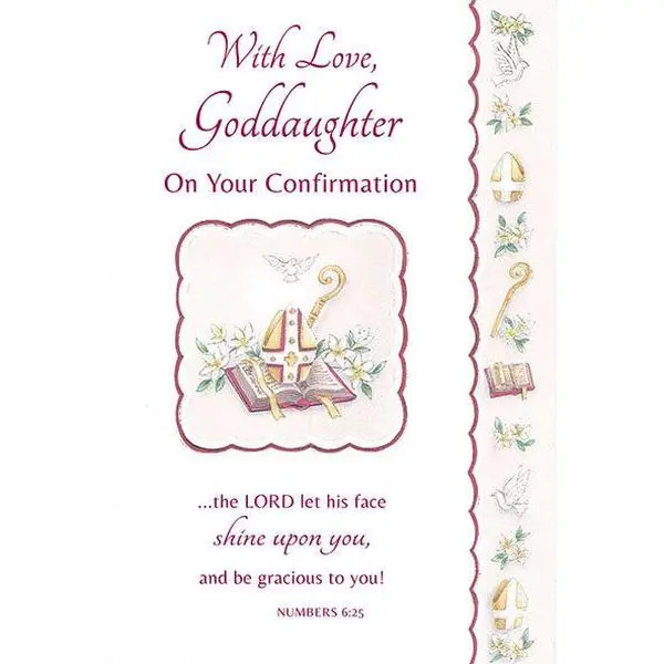 With Love Goddaughter on your Confirmation Greeting Card