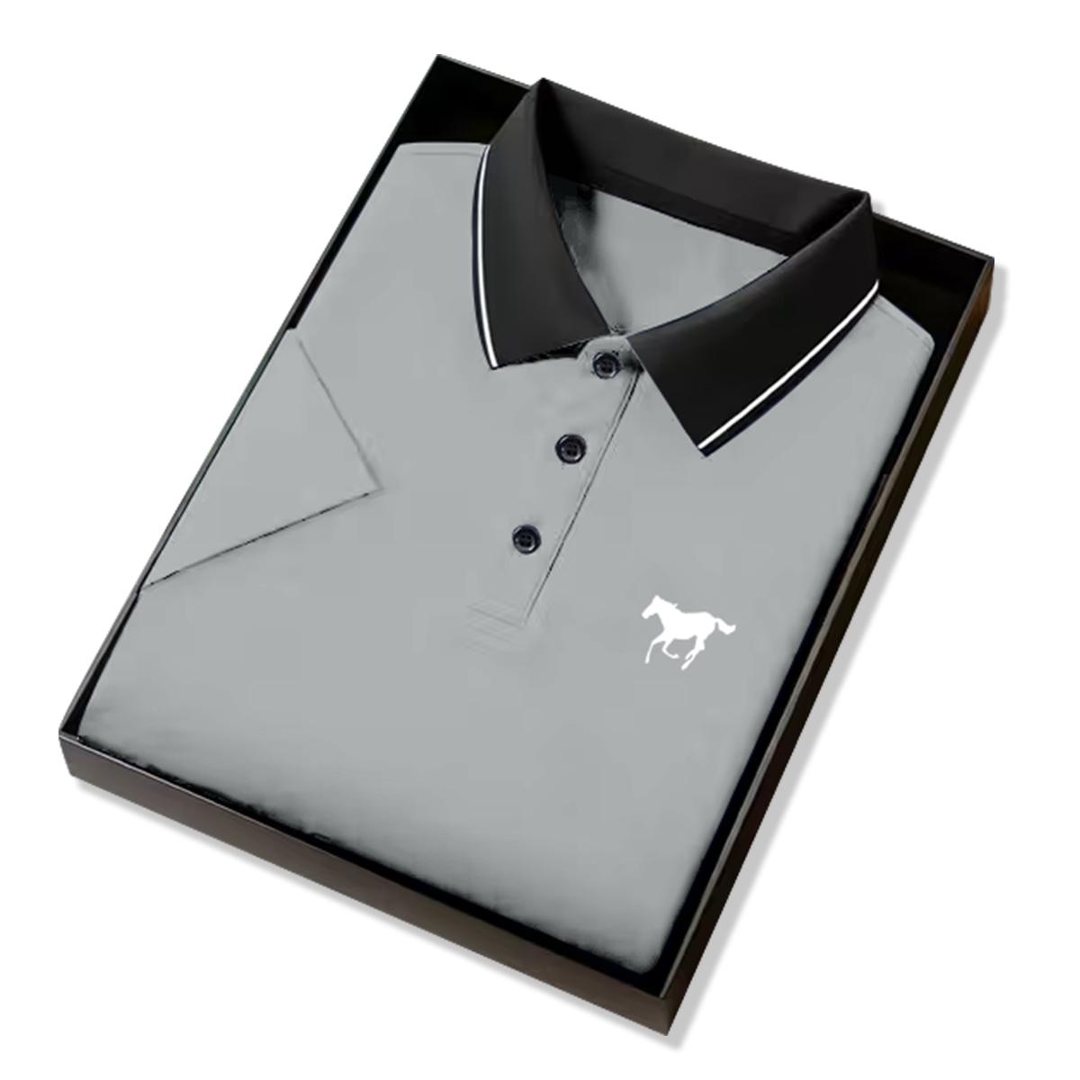 Men’s 3-piece polo shirt set for business casual, sports, and everyday activities; short-sleeve polo shirts; short-sleeve polo shirt set