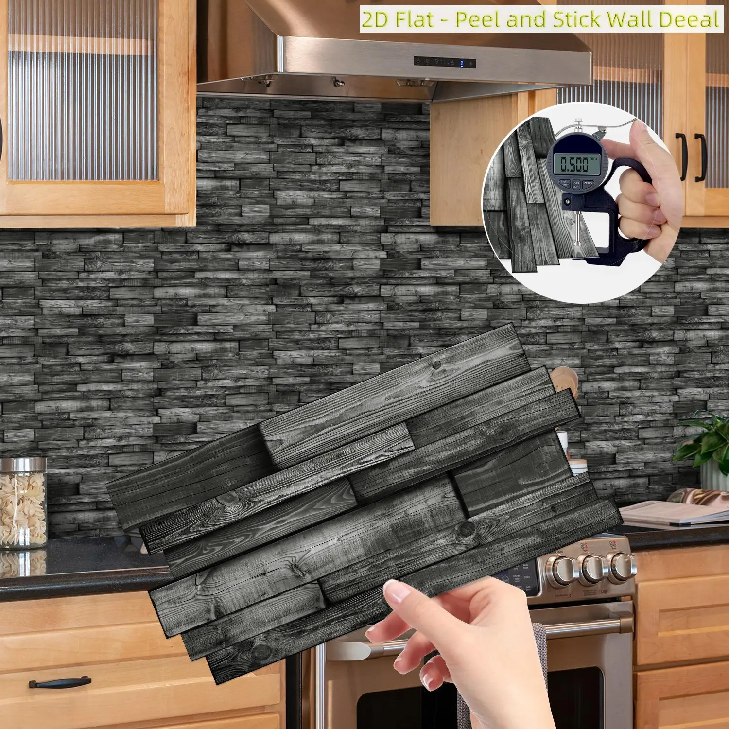 18/36 Piece Peel-And-Stick Wall Stickers, Kitchen Decor Accessories, Oil-Resistant Easy Clean, Suitable for Splash Guards, Bathroom Walls, Sink Backsplash