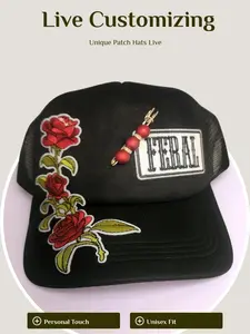 Custom Trucker Hat 2 PATCH & CHAIN/PIN