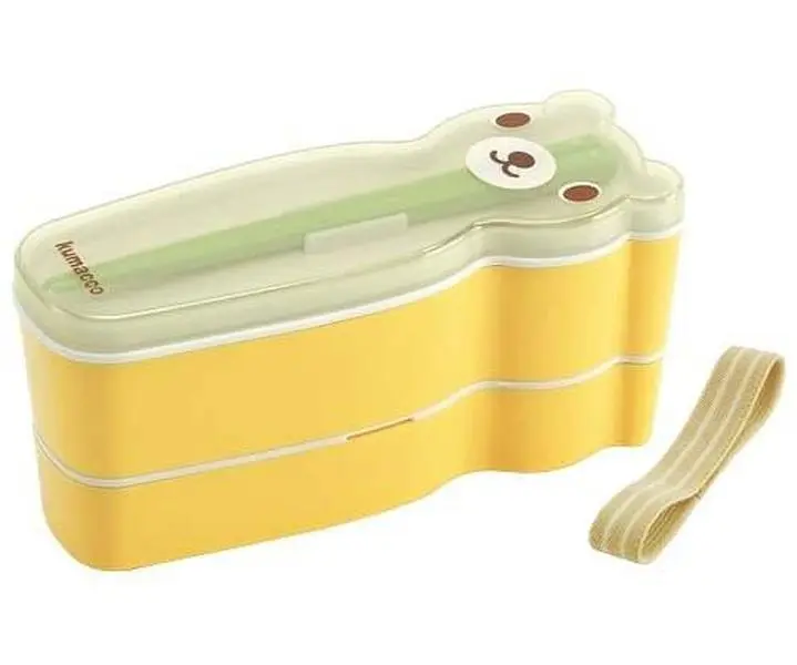 Japanese Slim 2 tier Bento Box Bear Set