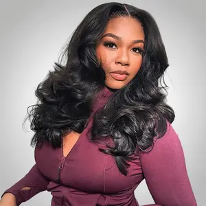Celie Hair Butterfly Haircut Pop Layers Glueless Wig Invisible Hairline Pre-styled Loose Body Wave Human Hair Wigs Pre Cut Pre Bleached 6×5 HD Lace Closure Wig 200% Density Ready To Go