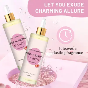 Strawberry & Vanilla Cotton Candy Perfume Oil 120ml - Freshly Exudes Charm - Long-Lasting Fragrance Treatment for Women
