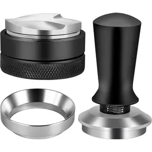 51mm Espresso Accessories Kit, Espresso Distribution Tool, Spring  Calibrated Tamper and Dosing Funnel Set, Coffee Distributor Leveler Fits Delonghi 51 mm Machines and Portafilter