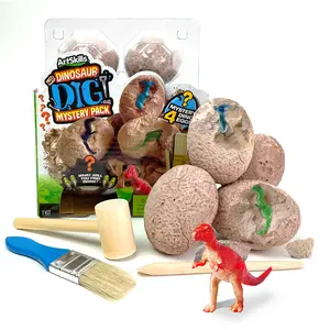 ArtSkills Dinosaur Eggs Excavation Dig Kit, Mystery Box of 4 Dino Eggs - Collect All 12 Toy Dinosaurs