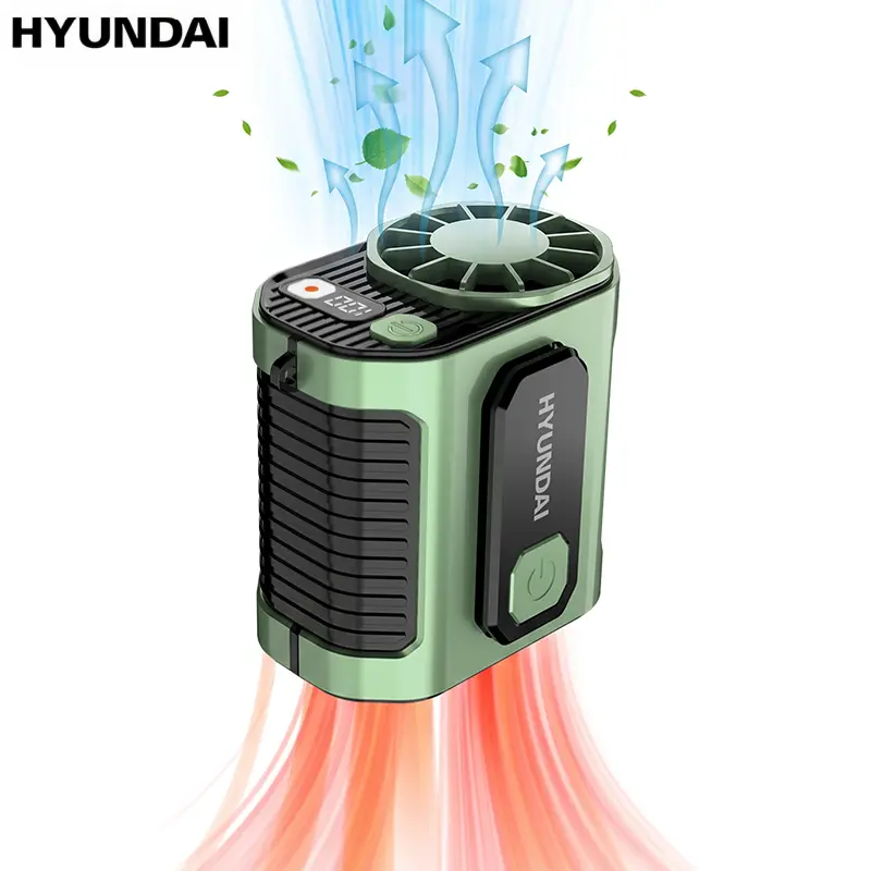 HYUNDAI F01 High Speed Fan，Five Adjustable Waist Hanging Design, Ultra Long Battery Life,Easy To Free Hands, USB Charging Energy-Saving Brings Long-Lasting Coolness, Multi-Functional Portable Fan Suitable For Outdoor Working