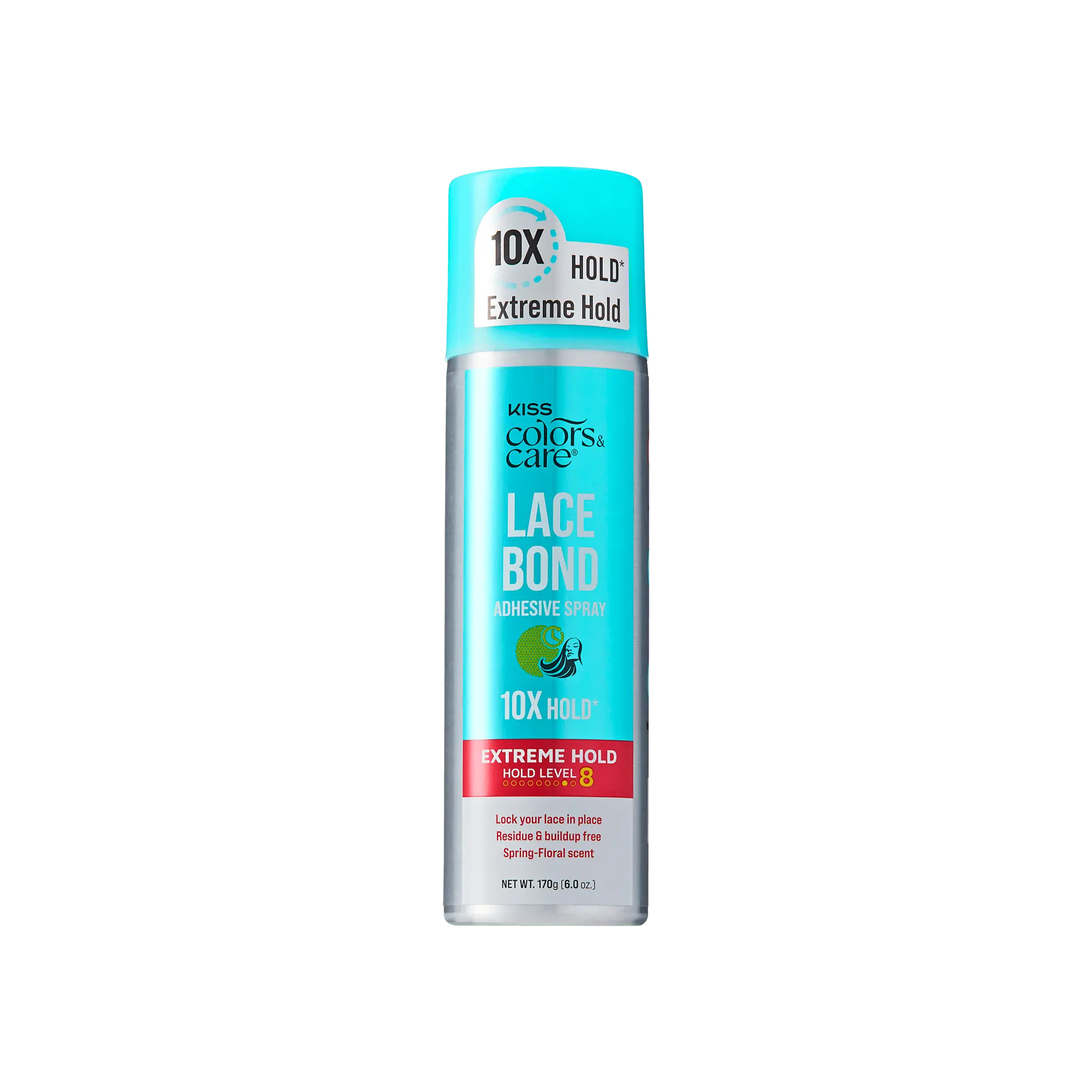 Kiss Colors & Care Lace Bond Spray | Extreme Hold, Wig Adhesive Spray, Wig Glue, 6 oz, Hair Care