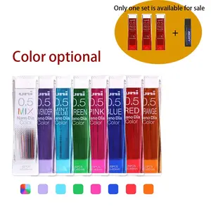 Automatic pencil lead combination, 0.5mm pencil lead and eraser combination, stain resistant for the lead core, multiple colors to choose from, essential for writing tools