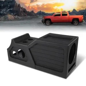12" Center Console Subwoofer Sub Box, Easy Install PE Material Car Interior Stowing & Tidying Accessory Fit For 2007-2013 Chevy Silverado GMC Car Storage Box Car Trunk Organizer