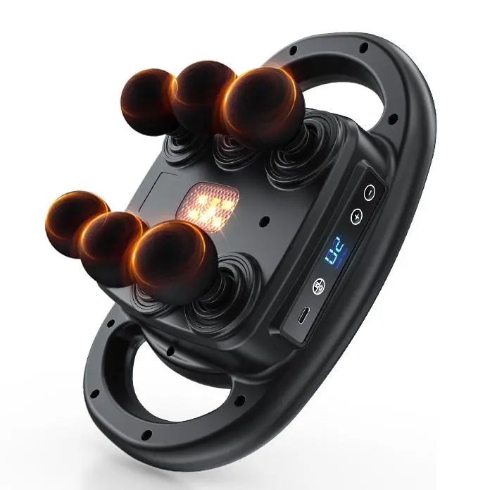 AERLANG Massage Gun Deep Tissue Muscle Massager with 6 Heads, Adjustable 9 Levels & 4 Modes for Pain Relief, Quiet Motor, Portable Handheld Massager for Athletes, Christmas Gifts for Him Her Dad Mom, Lightweight, Vibratory Massager