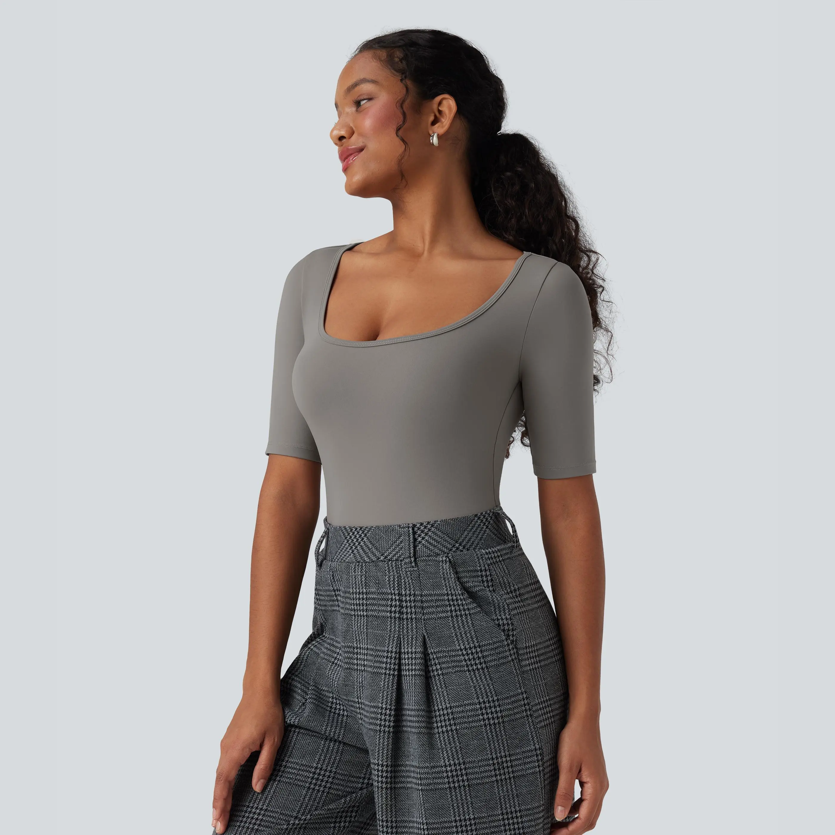 Halara SoftlyZero Airy Scoop Neck Short Sleeve InstantCool Work T-Shirt #BackToSchool