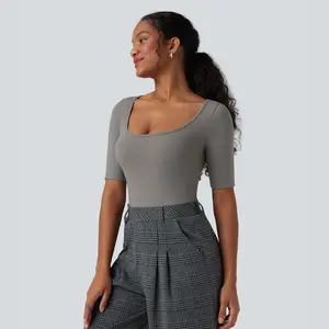 Halara SoftlyZero Airy Scoop Neck Short Sleeve Cool Touch Work T-Shirt