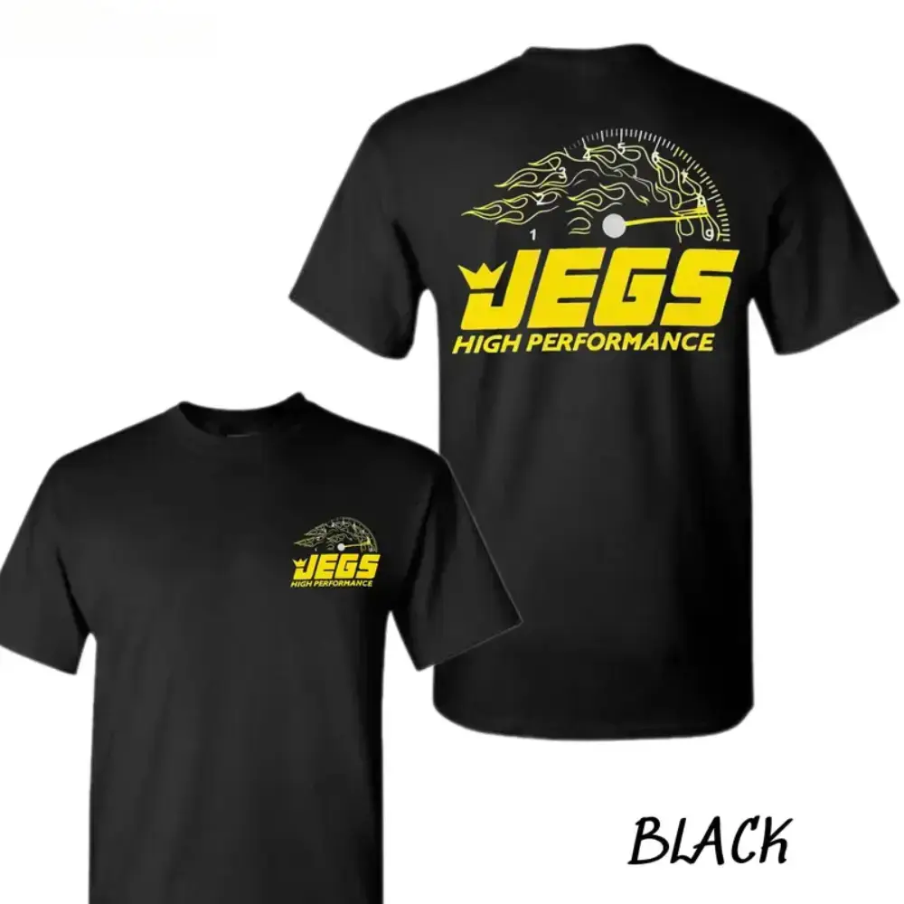 JEGS High Performance Handmade Graphic T-Shirt - Relaxed Fit, Stylish Performance Gauge & Flame Prints, Racing Apparel for Car Enthusiasts