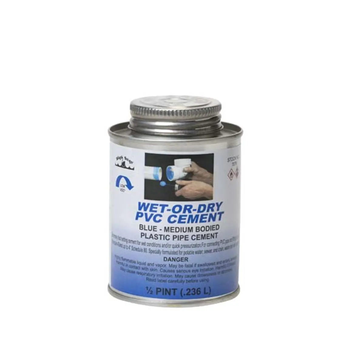 212 MAIN Wet-or-Dry PVC Cement, 16 oz Medium Bodied Blue Glue, Fast-Setting Adhesive for Plumbing and Boating, NSF Certified, Strong Adhesion, Water Sports, Bonding, Fast Setting Formula, Pvc Fittings, Ounces