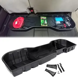 Under Seat Storage Box Compatible with Crew Cab 2007-2018 Silverado 2007-2019 GMC Sierra 1500 2500HD 3500HD Under Seat Storage Container Replacement for #23183674