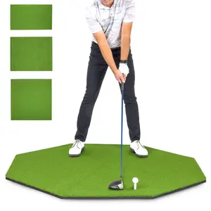GoSports Golf Hitting Mat - PRO 5 x 5 ft Octagon - 15 mm