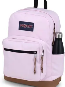 JanSport Right Pack Backpack - Durable Daypack with Padded 15" Laptop Sleeve, Spacious Main Compartment & Integrated Water Bottle Pocket - Pink Ice
