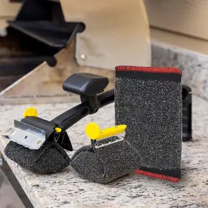 BBQ Daddy Bristle Free Grill Brush with Replacement Head and Scour Daddy XL Scouring Pad