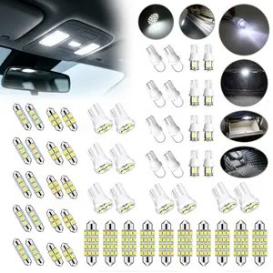 Super Bright 6000K White LED Car Interior Lights - Non-Polarity T10/1157 Bulbs - Plug-and-Play Replacement for Dome, License Plate & Door Lights - For Car Owners & DIY Enthusiasts-YY0