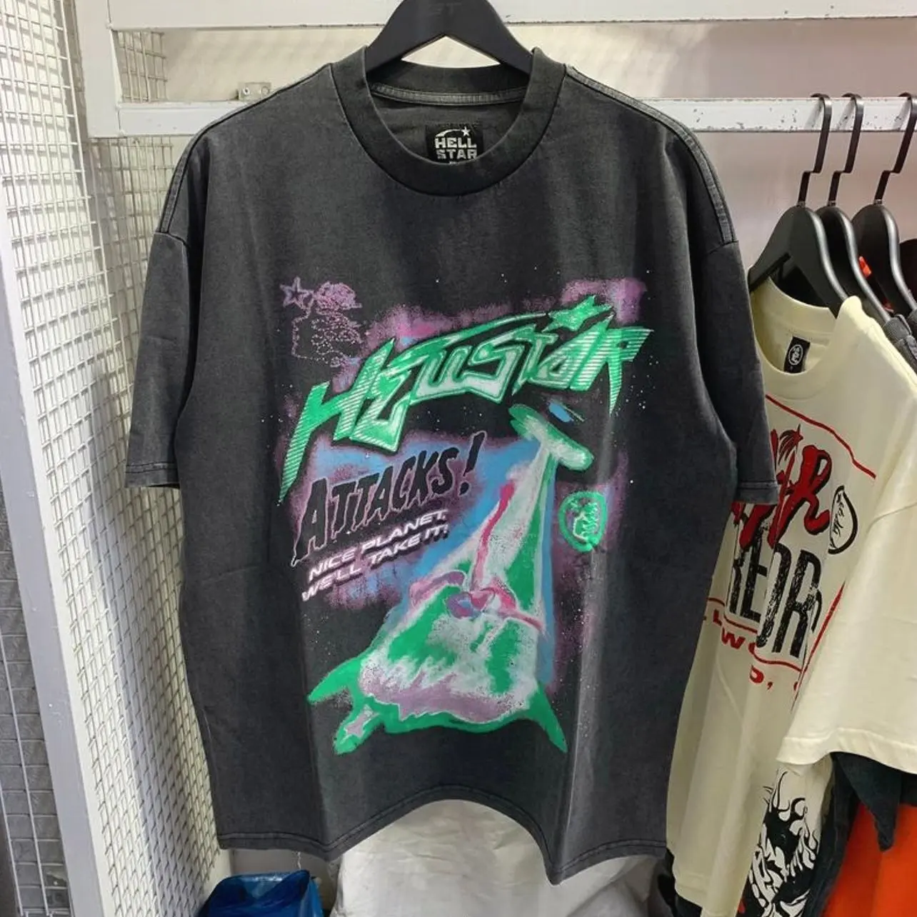 Hell-star Planet Y2K Aesthetic T Shirt, Harajuku Tee, Goth Punk T-Shirt, Alternative Clothing, Y2k Graphic Shirt, Unisex Shirt, Cotton Shirt, Vintage Shirt, Crewneck Shirt, Streetwear, Oversized T-Shirt 5LA
