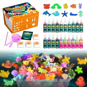(LIVE)TIMETOME Magic Water Elf Toy Kit,Aqua Fairy Water Gel kit with 20 Magic Gel&10 Molds-Easter Craft, Water Pets, Birthday Gifts