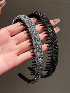 Rhinestone Decorated Hair Hoop, Bling Hair Headband, Elegant Non-slip Hair Accessories for Women & Girls, Trendy All-match & Exquisite Hair Hoop for Daily Use
