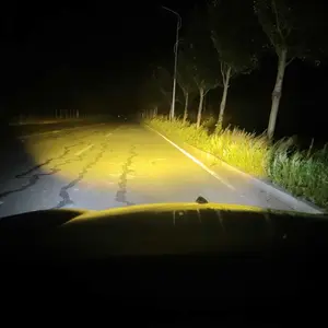 Rimthin  LED Spotlight Dual-Color Hi/Low Beam Fog Lamps, Mini Lens Headlight Driving Light for Cars, Trucks, SUVs and UTVs, Motorcycle LED Lights (12-36V), Led Front Lights Father's Day Gifts for Men