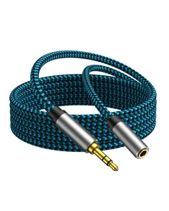 3.5Mm Headphone Extension Cable 25FT, AUX Extension Cable Nylon Braided Aux Cord Extender for Headset, Iphone, Ipad, Smartphones, Tablets & More Hftywy