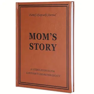 Mom, I Want Your Story: Leather-bound Hardcover Journal Notebook Mother's Day Gift with Ribbon Bookmarks, Mother's Guided Diary Sharing Her Life and Her Love