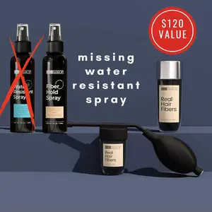 Hair Illusion 100% Real Hair Fibers Kit: Hold Spray, Applicator Instant Natural Fuller Hair Thinning Enhancement Blend Sensitive Non Synthetic Comfort