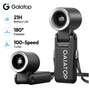 [21H Long Life] GAIATOP Foldable Handheld Fan, 180° Adjustable 6-Speed Mini Fan for Travel, Makeup & Work Summer Essential Practical Travel Gift TikTokshopspringglowup