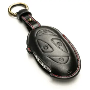 Vitodeco Superior 3D Premium Leather Remote Key Fob Case Cover Protector Compatible with Hyundai Santa Fe, Elantra, IONIQ 5, IONIQ 6, IONIQ 9