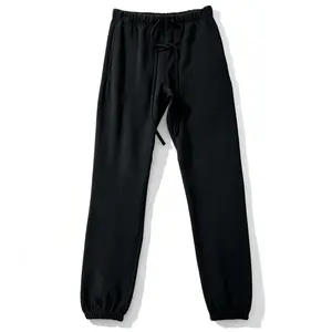 Sweatpants for Men & Women Limo Black Athletic Pants Cuffed Oversized Casual Soft Fleece Elastic Waist Joggers with Pockets for Daily Wear, Workout & Lounge