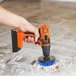 3PCS Drill Cleaning Brush Attachment Set – Power Scrubber for Bathroom Tiles, Bathtub, Grout, Shower & Car Carpet Cleaning