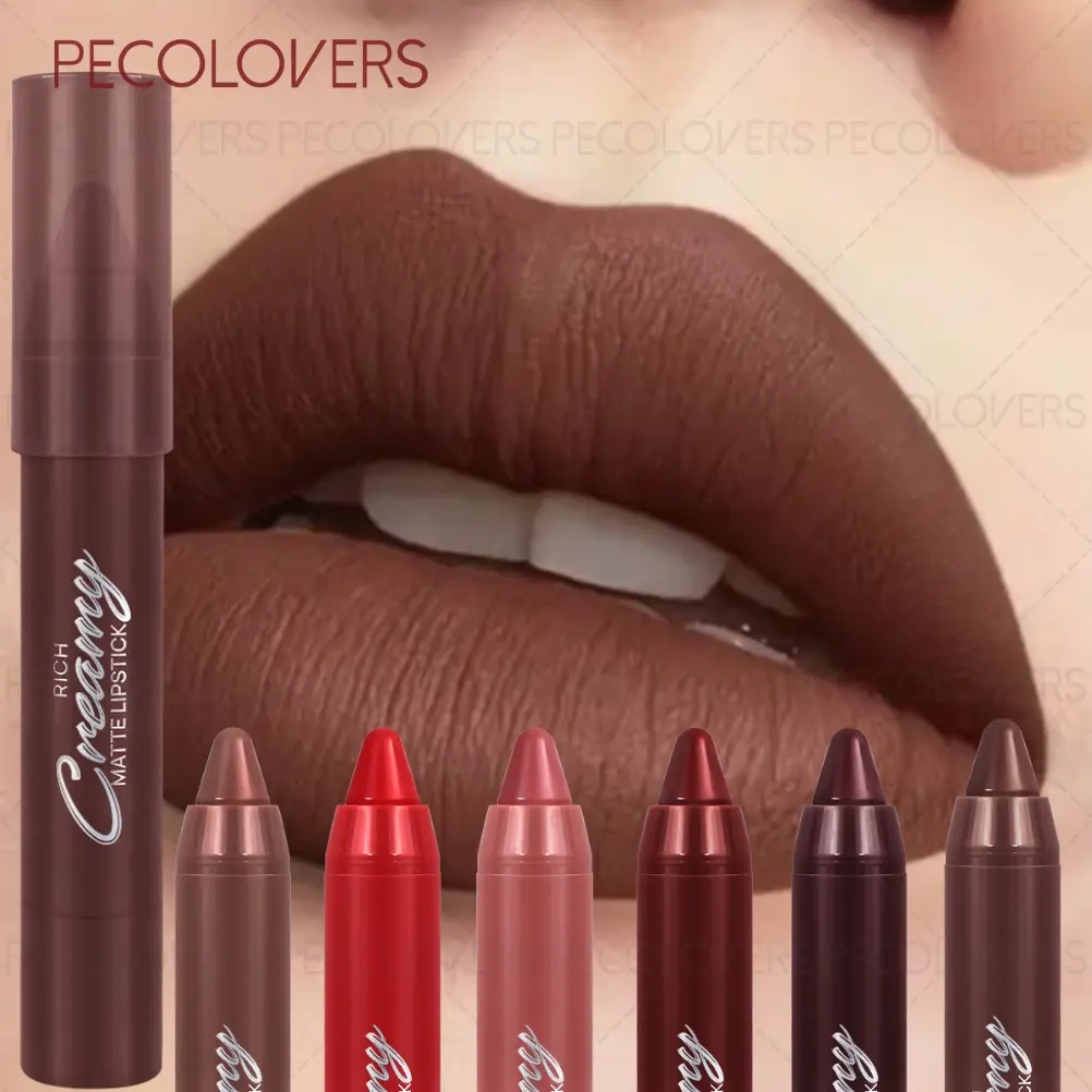 6pcs/set Matte Finish Lipstick, Luxurious Long Lasting, Waterproof, Soft Texture, Various Colors to Choose, Suitable for All Skin Types, Suitable for Crafting Delicate Makeup Looks, Long Lasting Lipsticks, Lip Products Makeup