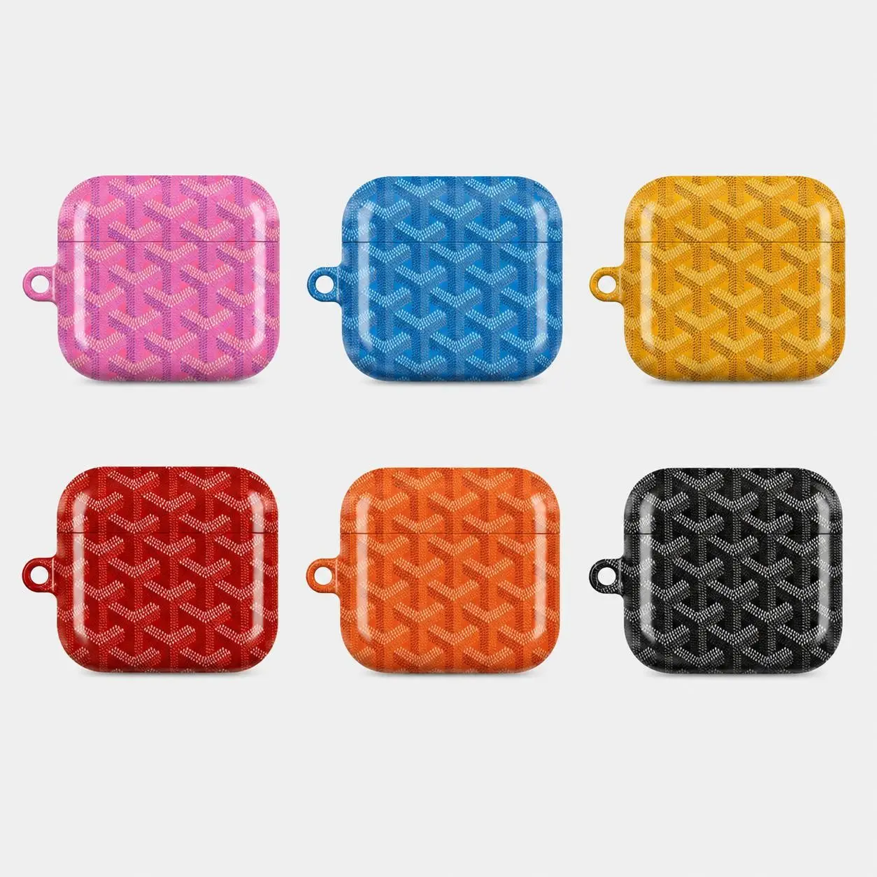 Parisian Weave AirPods Case Colorful Print Designs Cover for AirPods and AirPods Pro Case with Keychain Attachment aesthetic Airpod