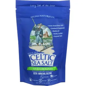 Fine Ground Sea Salt – Unprocessed, Mineral-Rich, All-Natural, 8 oz Resealable Bag