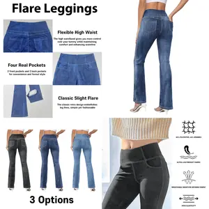 Women's wide-leg high-waist yoga pants, bootcut style, flared workout pants, comfortable everyday pants, autumn workout wear, gift for women, gift for mom, gift for yoga lover.