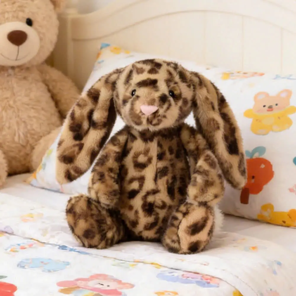 Jellycat Cobblehop Leopard Print Bunny Plush with Dust Bag NWT Stuffed Animal Cute Bunny Toy Soft Cartoon Doll