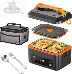 RUDAP Cordless Electric Lunch Box, 24000mAh Rechargeable 1.2L Portable Food Warmer with 5 Heating Modes, Auto Temperature Control, Heated Lunch Box – Perfect for Truck, Office, or Outdoor Worksite