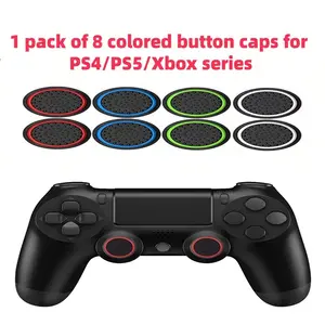 8-Pack Silicone Glow-In-The-Dark Button Caps, Compatible with Ps5 Ps4 Ps3 Ps2 Xbox One/360 Controllers, Durable Comfort Design