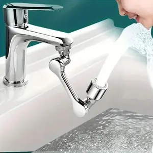 360° Rotatable Faucet Extension Arm, Modern Anti-splash Tap Head, Multi-functional Stream Aerator with Dual Mode Spray, Bathroom Sink Faucet