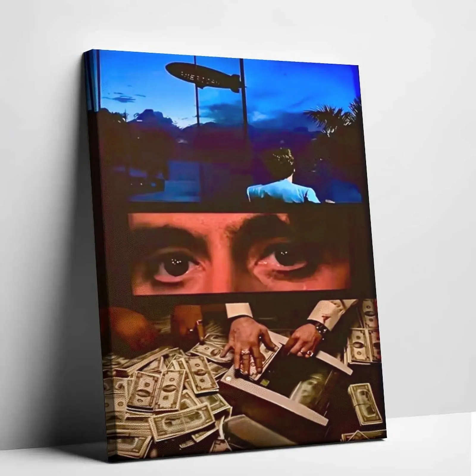 Scarface Movie Poster Canvas Print, FramedGangster Film Wall Art, Modern Home Decor forLiving Room or Office, Perfect Gift for MovieLovers