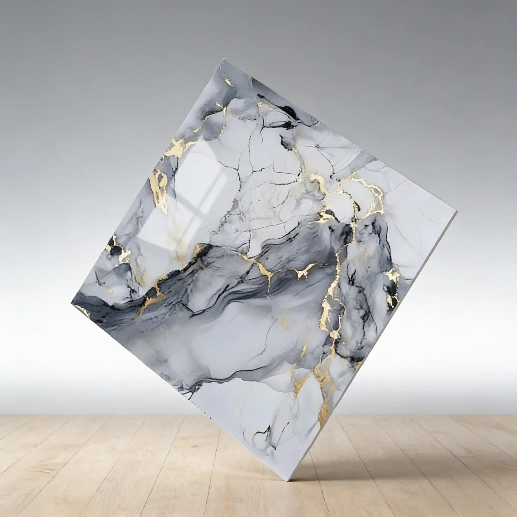 24pcs Self-Adhesive Marble Wall Tiles, 30x30cm Removable Waterproof, Modern Luxury Design, Kitchen Backsplash, Bathroom, Living Room Wallpaper, Marble Tile Stickers