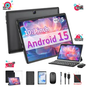 【DealsForYouDays&FathersDayGift】Relndoo Android 15 10.1 Inch Tablet ,Wireless Set with Keyboard, Mouse, Stylus, Case, 5G WiFi