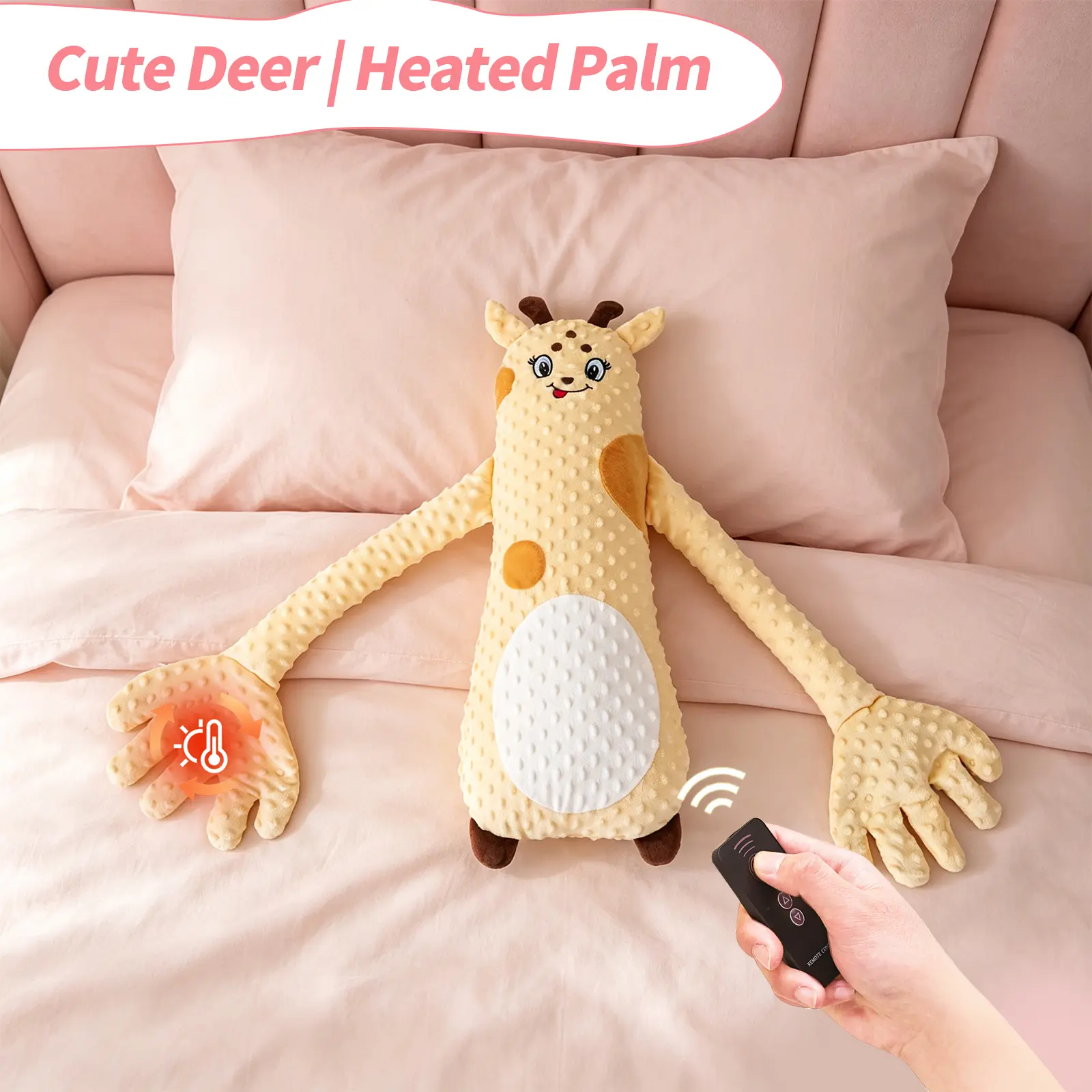 PopLid 3-Speed Adjustable Giraffe Soothing Plush Toy Large stuffed animal with ultra-soft, skin-friendly fabric. Oversized cozy companion for home decor and daily comfort.