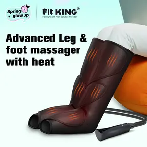 【FIT KING】 Leg and Foot Massager with Heating Leg Massager Boots Adjustable feetmassager for Black Friday Christmas gift
