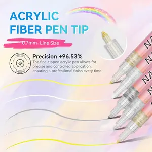 Waterproof Quick-Dry Acrylic Marker Pen, Ultra-Fine Tip Colorful DIY Painting Marking Pen, Nail Art Doodle Pen, Drawing Pen
