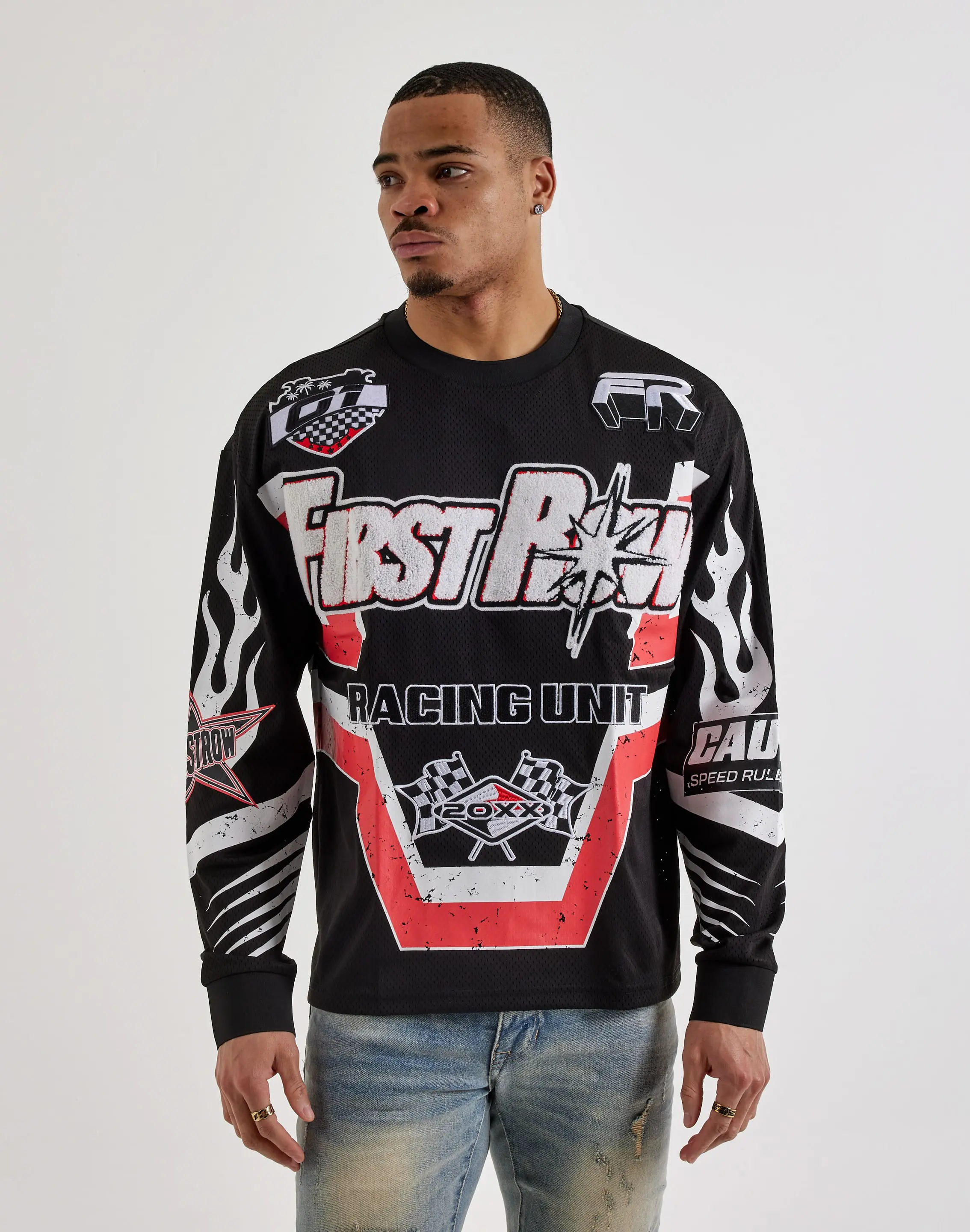 Mens First Row Racing Unit Stadium Long-Sleeve Jersey