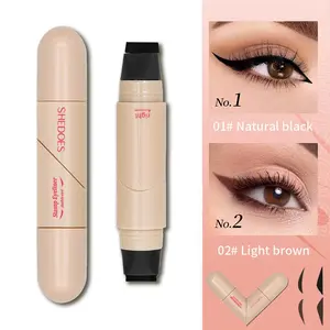 Rotating Wing Eyeliner Transfer Tool Double Headed Liquid Eye Liner Pen, Smudge-Proof, Sweat-Resistant, Long Wear Precision Tip for Sharp Cat Eye Look, Perfect for Beginners & Makeup Lovers